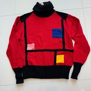 Women’s MUTMA cotton sweater with geometric pattern, NWT